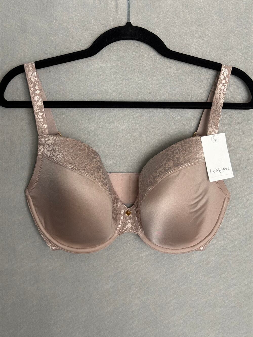 Le Mystѐre Safari T-Shirt Bra Padded Underwire in Mink Women's 34H NEW